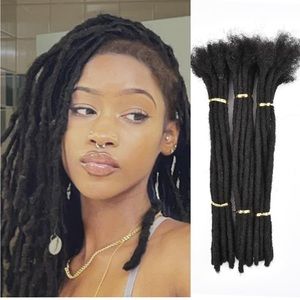 6 Inch-30Strands , 0.6CM Width-1B human hair locs